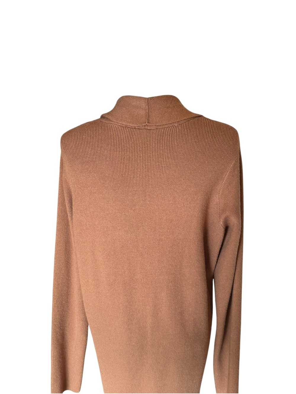 Cyrus - NWT Long Open Front Duster Cardigan Sweater Tobacco Brown Sz L - Picture 5 of 8